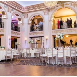 wedding venue in Philadelphia. A large wedding venue with high ceilings and lots of columns. lots of space for a large wedding