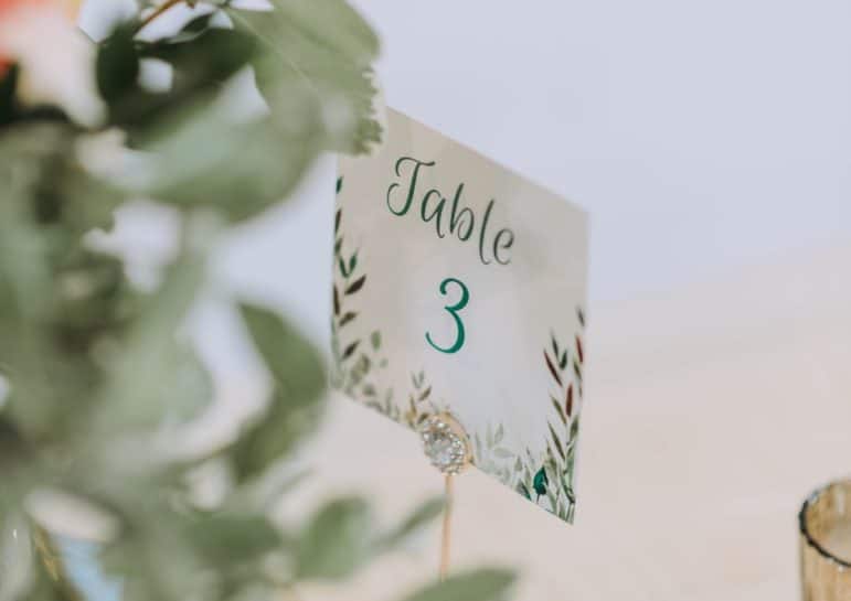 wedding reception table sign flowers wedding photography philadelphia